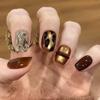Xiaohongshu Handmade Red Floral Nail Art: Wearable, High-End Whitening Nail Tips Stickers