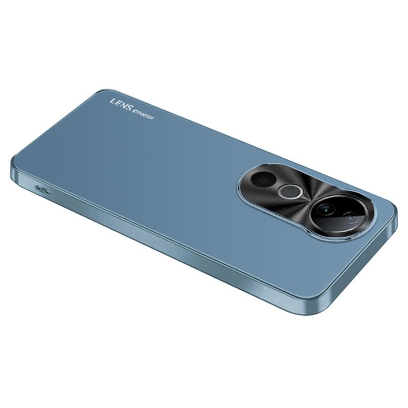 

For vivo S19 5G Case Anti-Drop Acrylic+TPU+Metal Phone Cover with Electroplating Frame Navy Blue