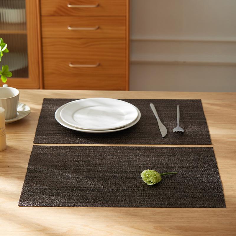Japanese-style simple placemat Western food mat Household hotel table mat Dining table mat Coaster bowl mat Woven anti-scalding and heat