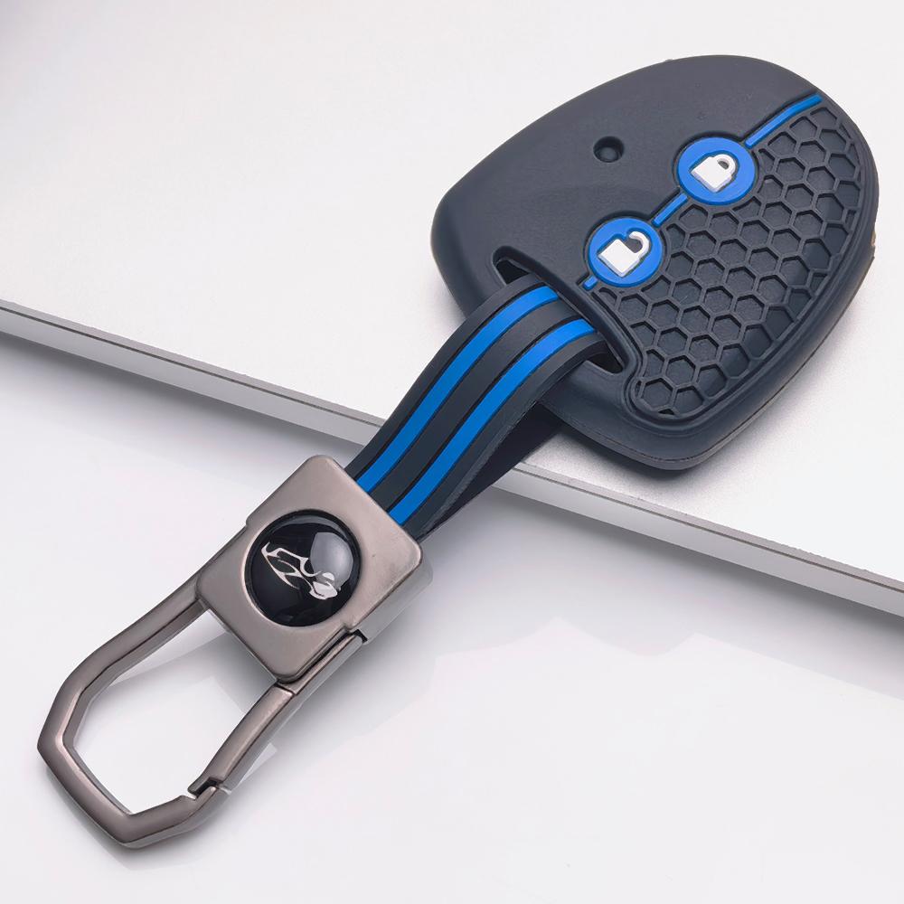 Key Case Cover for Toyota Grand New Avanza Xenia PERODUA Alza Myvi Axia with Keychain Anti-Scratch Guard Shockproof Protection Soft Grip Texture