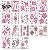 Quick Apply Tattoo Stickers Temporary Sticker Flower Lace Lotus Pattern Fake Tattoos for Women Men Fun Family Waterproof DIY Face Arm Leg