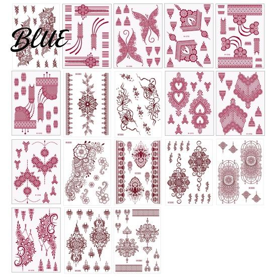 Quick Apply Tattoo Stickers Temporary Sticker Flower Lace Lotus Pattern Fake Tattoos for Women Men Fun Family Waterproof DIY Face Arm Leg