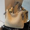 Straw Underarm Big Bag Women's New Summer Woven Shoulder Bag Travel Vacation Beach Bag  For Women, Single Shoulder Satchel, Summer Beach Tote Handbag