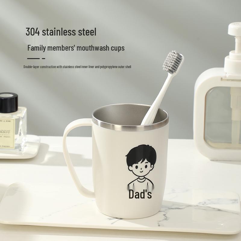 304 Stainless Steel Family Toothbrush Holder - Parent-Child Set for 3-5 Members