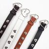 Heart-Shaped Eyelet Women's Jeans Belt - Stylish Decorative Buckle for Students
