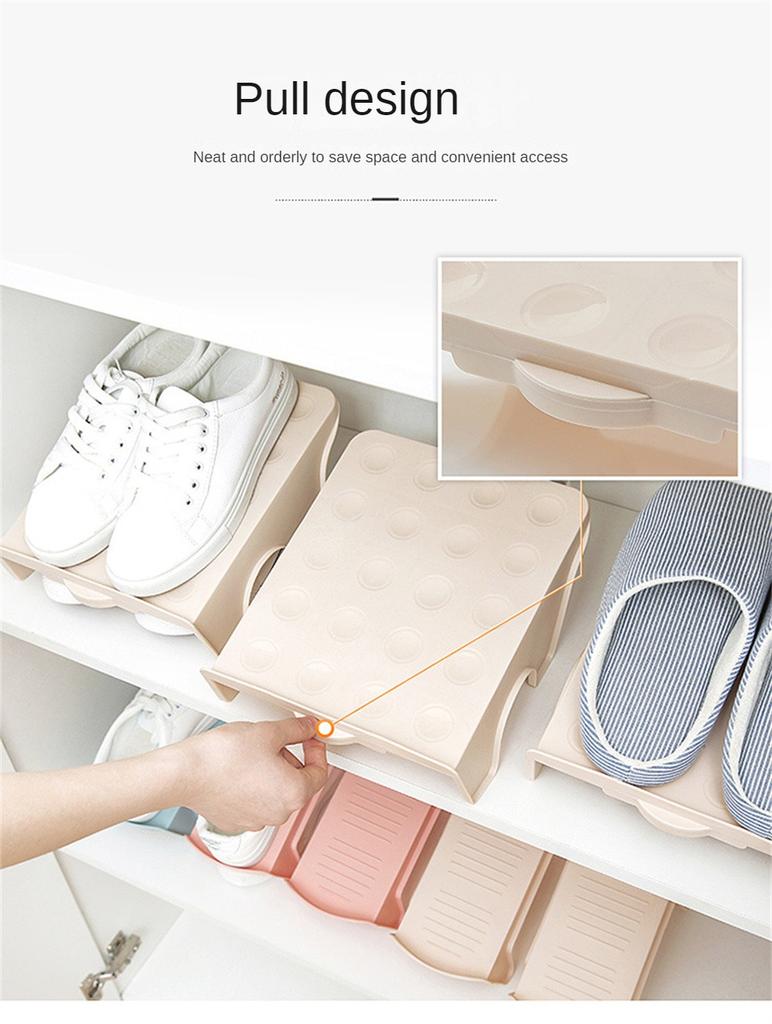 Sapateira Armazenamento Doméstico Sapatos Economize Espaço Prateleira Suporte Duplo para Sapatos Plástico Integrado Simples Economia de Espaço Sapateira