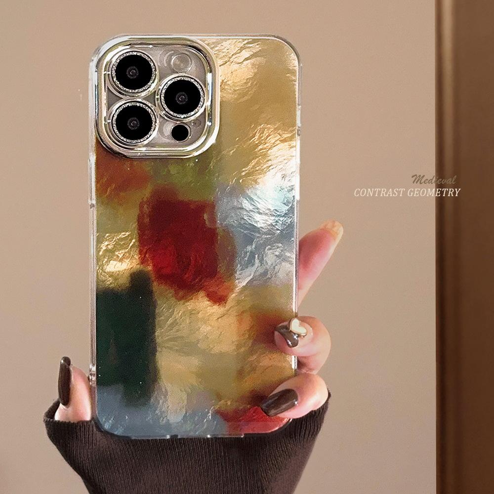 Vintage Color Clash Plaid Case for iPhone 17 iPhone 17 Pro Max