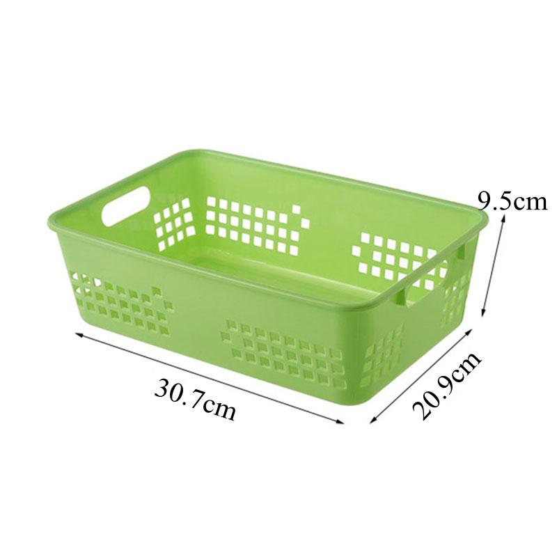 Rechteckiger Kunststoff-Aufbewahrungskorb Behälter Desktop Kosmetik Spielzeug Make-up Organizer Zuhause Küche Badezimmer Kleinteile Aufbewahrungsbox