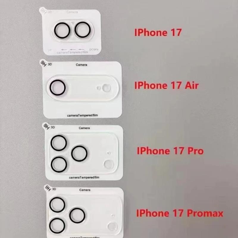 3PCS HD Tempered Glass Camera Lens for IPhone 17 Pro Max Camera Lens Screen Protector Film for IPhone 17 Air Pro Max Lens Glass