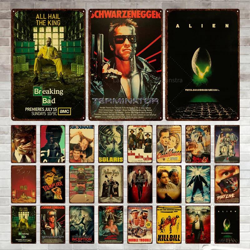 Various Classic Movie Posters Retro Metal Plaque Tin Sign Posters Living Room And Bar Interior Decoration Poster Painting