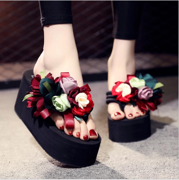 

Женские летние шлепанцы Shine Jiao на толстой подошве, нескользящие, для пляжа 35