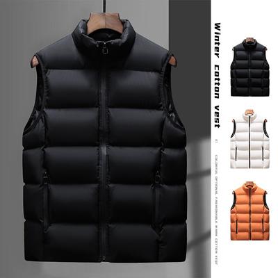 New Cotton Vest Men's Down Cotton Vest Vest Winter Wear Trend Vest Warm Jacket Cotton Coat