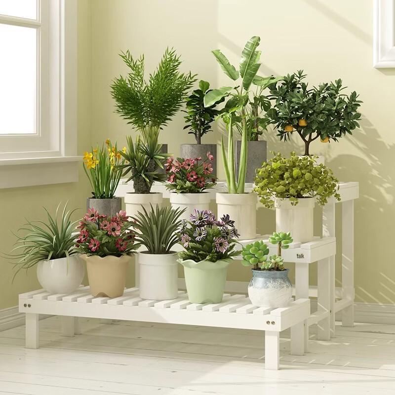Anti-Corrosion Wooden Stool Flower Stand