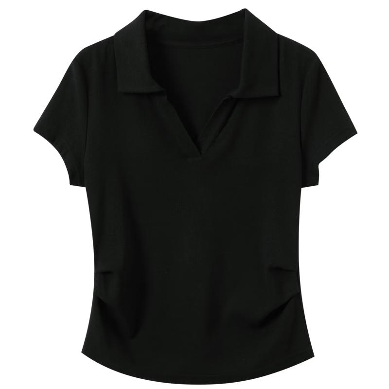 Three Color Slim Fit V-Neck Short Sleeve T-shirt S