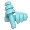 4 Pairs Noise Cancelling Earplugs Washable Sleeping Soundproof Silicone Protective Slow Rebound Blue