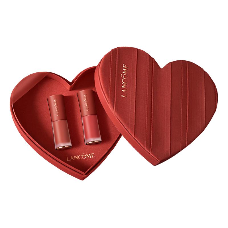 Lancôme Lip gloss/lip gloss/lip glaze Nude Leather Gift Box Soft Mist Easy Nude Lip Glaze #275 Nude Peach + Nude Lip Glaze #279 Rose Nude Powder розовый