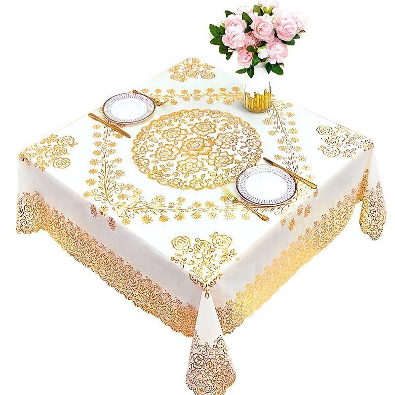 Waterproof, Oil-Proof And Anti-Scalding Coffee Table Tablecloth Leave-In Rectangular Dining Table Cloth Household Living Room Light Luxury Non-Slip