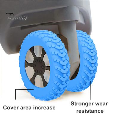 Couvre-roues de bagage en Silicone, silencieux, anti-rayures, housse de Protection pour valise, manches à roulettes pour voyager