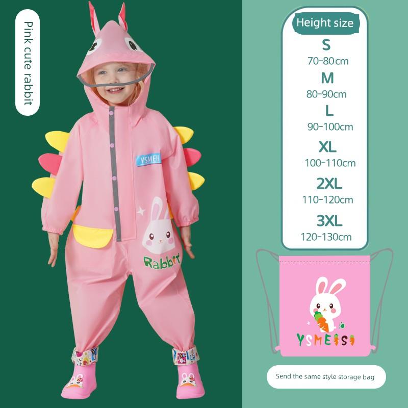 Set Impermeabile Intero con Pantaloni per Bambini, Tuta Impermeabile Integrale per Bambini Piccoli, Studenti, Scuola Materna, Bambine e Bambini, Stivali da Pioggia e Pioggia