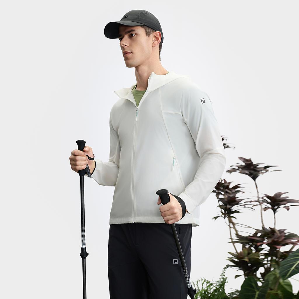 Fila Explore Series Fashion Versatile Comfortable Simple Casual Sports Outdoor Jacket Men Jacket Snow-White A11M527709F-WT