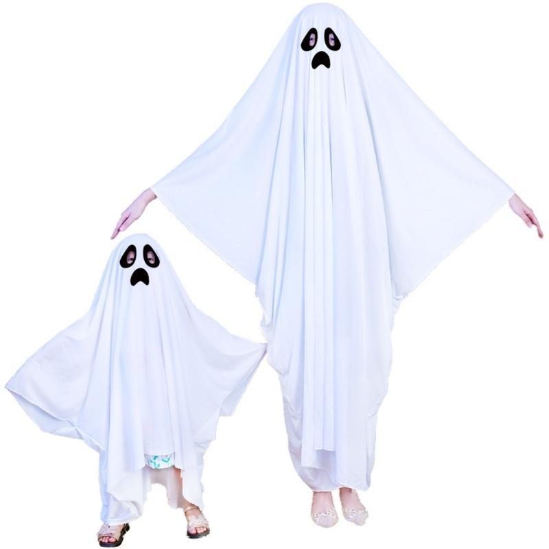 Ghostes Halloween Costumes White Ghostes Cloak Cape Halloween Cloak Cape Hat Ghostes Cosplay Supplies