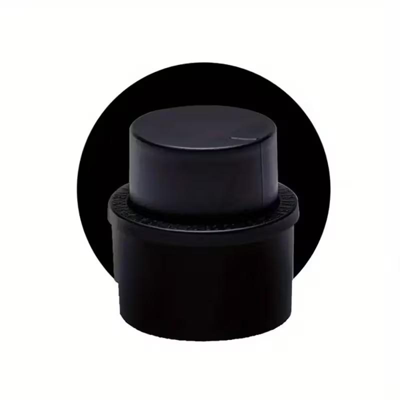 

Soda Saver Cap - Pressurized Vacuum Seal to Keep Fizz, Reusable & Leak-Proof Dust Cover for SodaPop Beer Cans Bottles чорний
