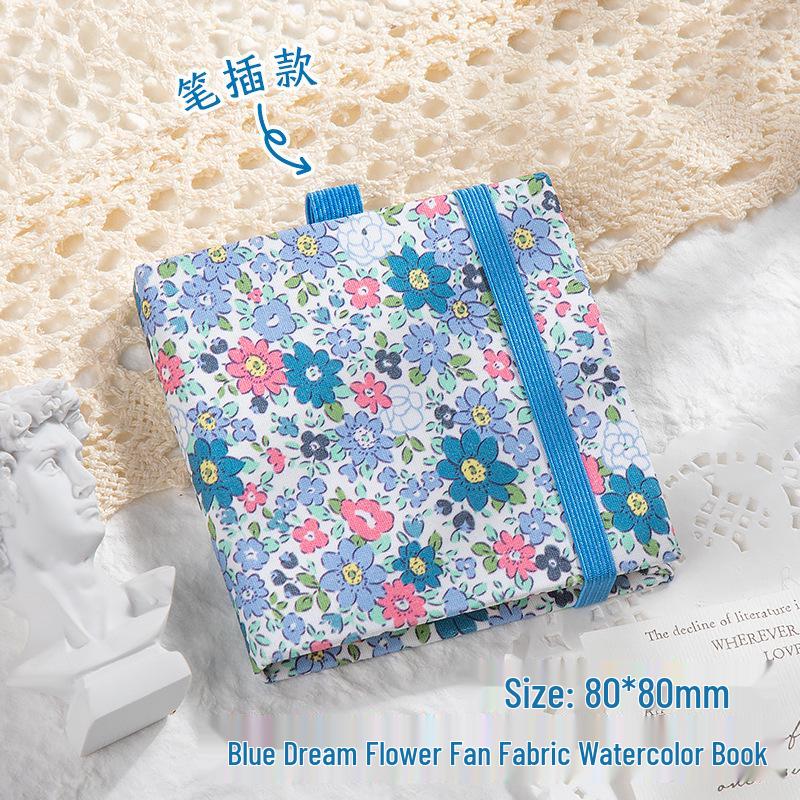 Mini Watercolor Walnut Box: Portable Travel Sketchbook & Palette