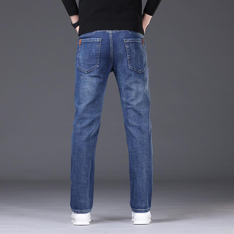 Spring And Autumn Style High-Quality Denim Jeans For Men With Stretch Straight Fit And Casual Men'S Denim Pants