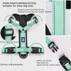 Y-Shaped Dog Harness with Adjustable Durable Nylon, Soft Padding, Metal Buckles and Leather Handle for Small, Medium, Large Dogs
