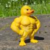 Muscle Duck Statues Home Decor 3D Printed Toys Creative Small Duck Figurine Desktop Ornaments Decoration Kids Birthday Gifts