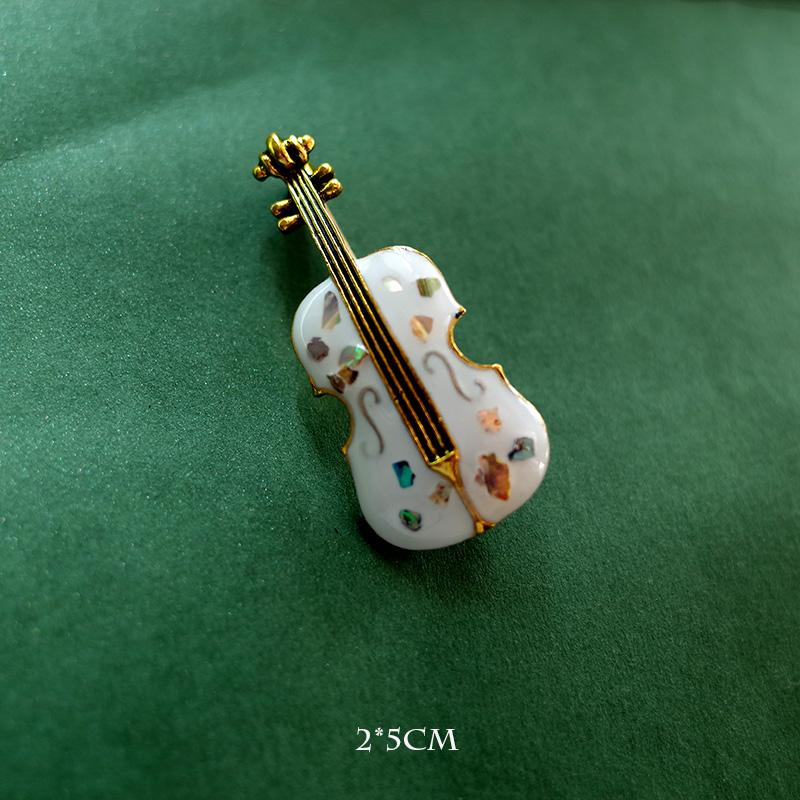 Fashion Musical Instruments Guitar Violin Cello Piano for Women Collar Brooch Cap Backpack Suit Pin