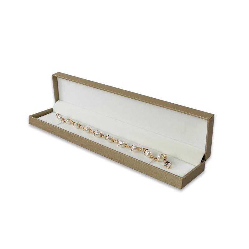 Premium Pappersfylld Läder Rätvinklig Smyckesförvaringsdisplaylåda Ring Halsband Hänge Armband Låda Presentförpackningslåda