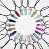 10/20pcs Hexagon Pillar Natural Stone Glass Pendant – Colorful Column Stone Charms for DIY Necklace & Jewelry Making Supplies