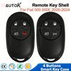 86Autok - Remote Control Key Fob Cover Housing For Fiat 500 500E 500X - 4Buttons No Uncut Blade Smart Car Key Shell Case