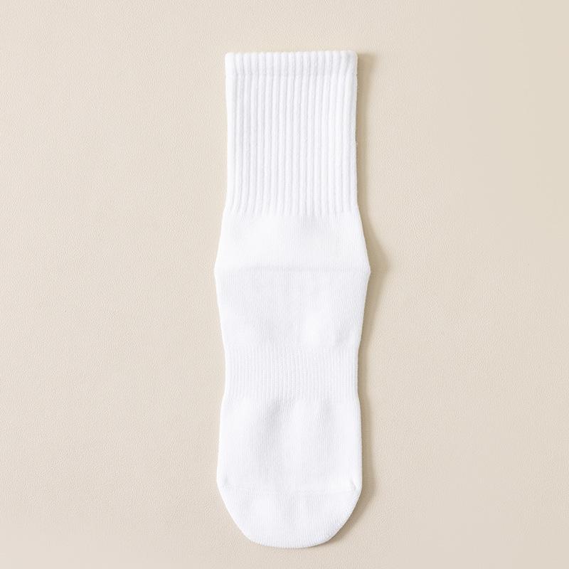 Ladies Spring and Autumn Solid Color Professional Non Slip Exercise Pilates Yoga Floor Mid Tube Socks