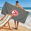 "Red Shield KK Logo with Crown Design" Patterned beach towel quick dry perfect for travel outdoor sports jogging the beach and swimming
