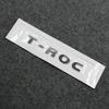 Appily per T-ROC TROC Etichetta per bagaglio Marchio posteriore T-roc logo Plastica ABS Argento