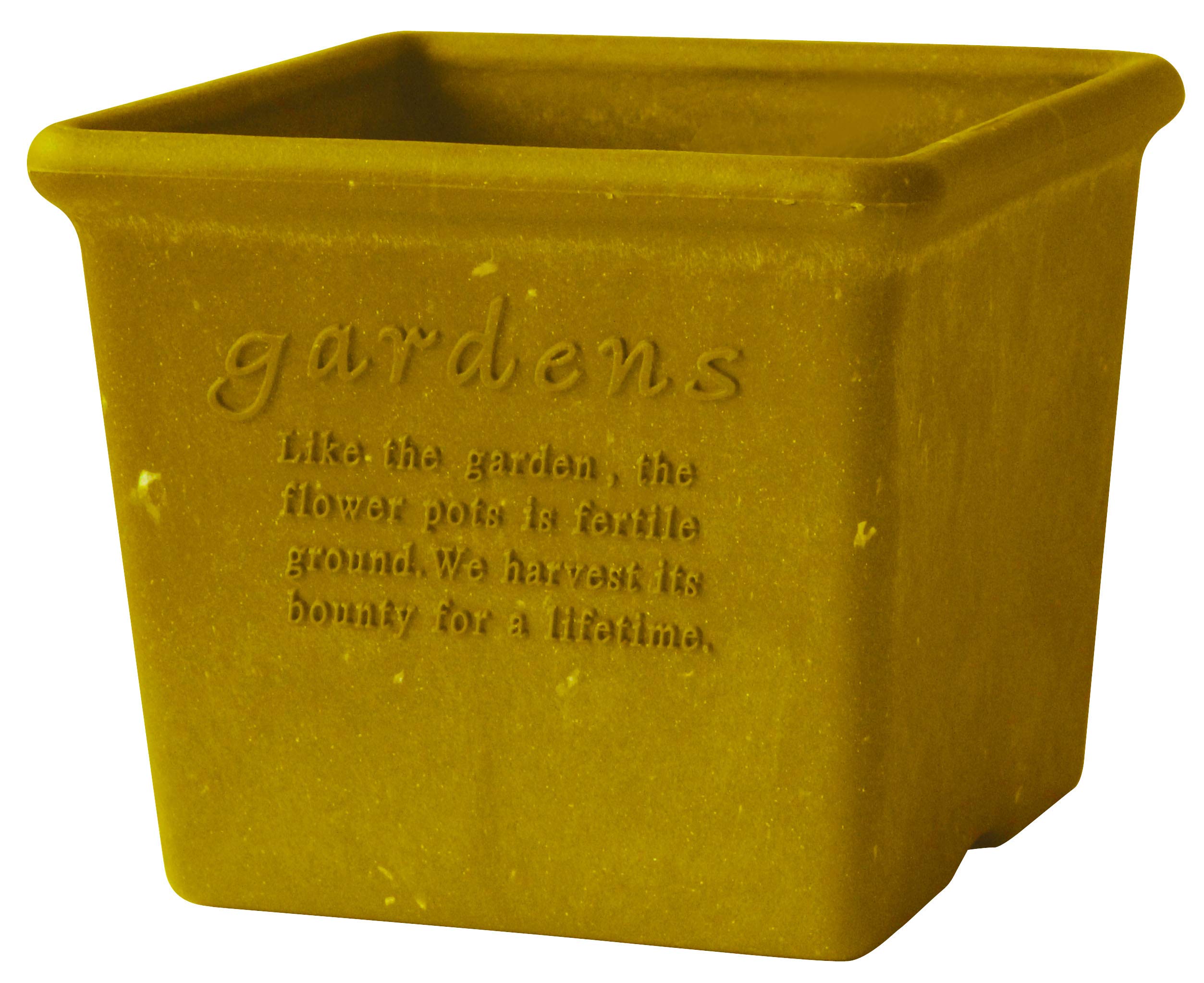 

Эко-горшок для горчицы квадратный 150 г. ``Hachiman Gardens :папье жёлтый