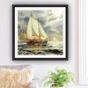 Diamond Embroidery Sailboat Full Round Diamond Painting Landscape Full Display Cross Stitch