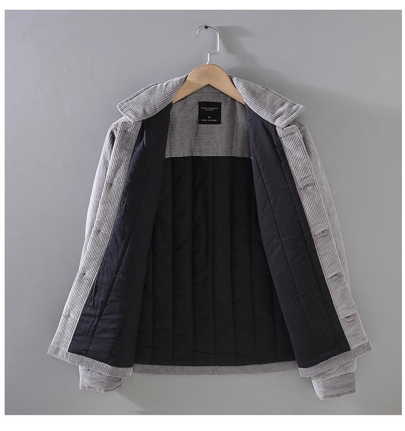 Men's Winter Retro Thickened Corduroy Jacket - Casual Youth Outerwear