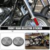 uxcell 4pcs Front Lower Fork Reflector Sticker Rear Saddlebag Reflective Cover Universal White with 6mm Screws