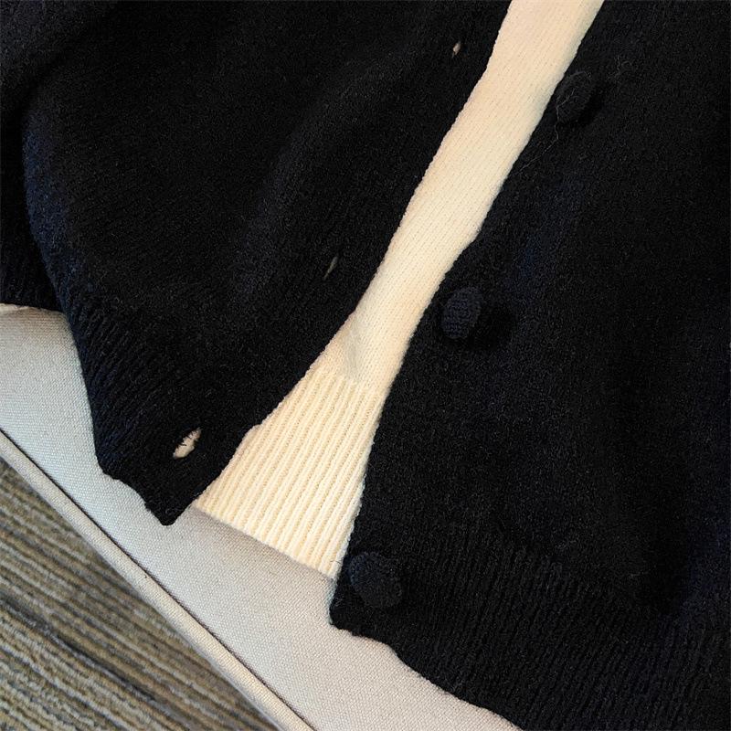 Plus Size Women’s Sweater Cardigan Two-Piece Set, Bust 150/160, Loose Fit