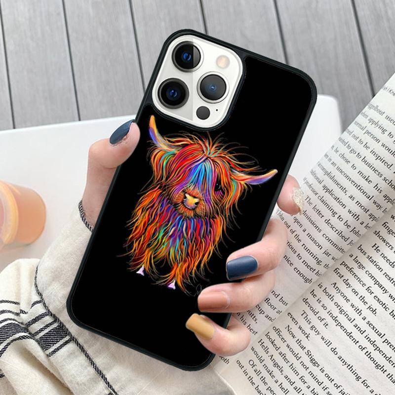 Highland Cows Phone Case for iPhone 17 Air 16 15 14 12 13 PLUS 11 PRO MAX Cover Fundas Shell