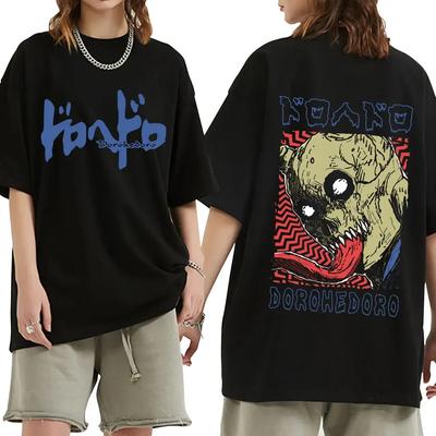 Anime Dorohedoro Kaiman T-shirt Gothic Manga Grafische Print T-shirt Heren Damesmode Casual Katoen Oversized T-shirt Streetwear