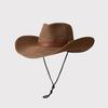 Spring Summer Decorative Belt Straw Sun Hat Women Men UV Protection Beach Sun Caps Outdoor Hiking Bucket Hats Cowgirl Hat