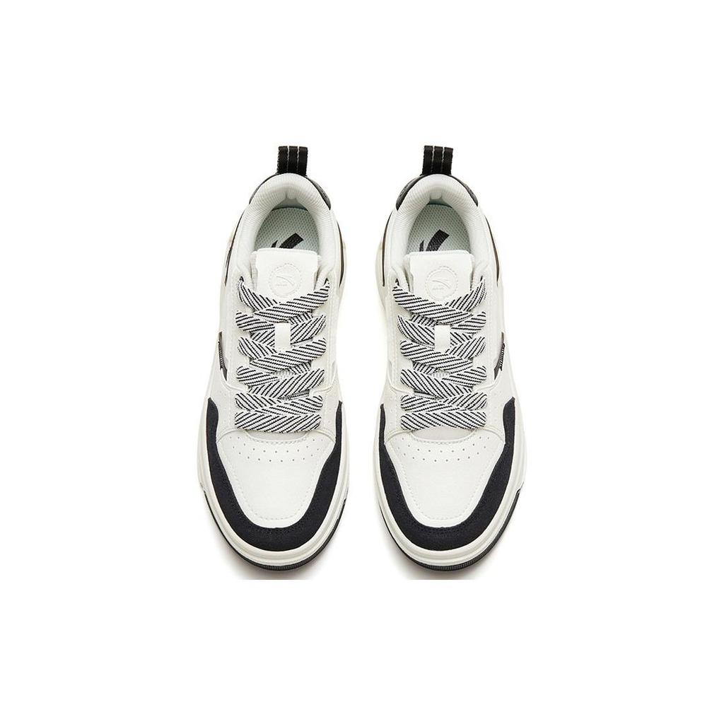 Anta Aotu Trendy Casual Versatile Non-Slip Wear-Resistant Low-Top Skate Shoes Women Sneaker White Black 922328076-3