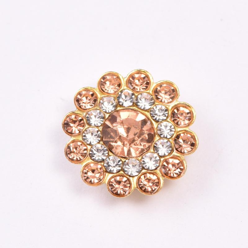 Sun Flower Claw Diamond, Glass Flower-Shaped Rhinestone Buckle Hand Seam Diamond, Round Flower Plate Grab Diamond Diy Jewelry Button Decoration