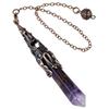 Crystal Pendulums Dowsing Chakras Pendant With Chain,Natural Gemstones Reiki Pendant Pendulum Divination Tools Gift