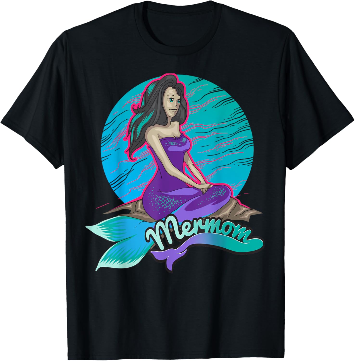Cute Mermaid Mom For Stylist Women and Mothers T-Shirt S разноцветный