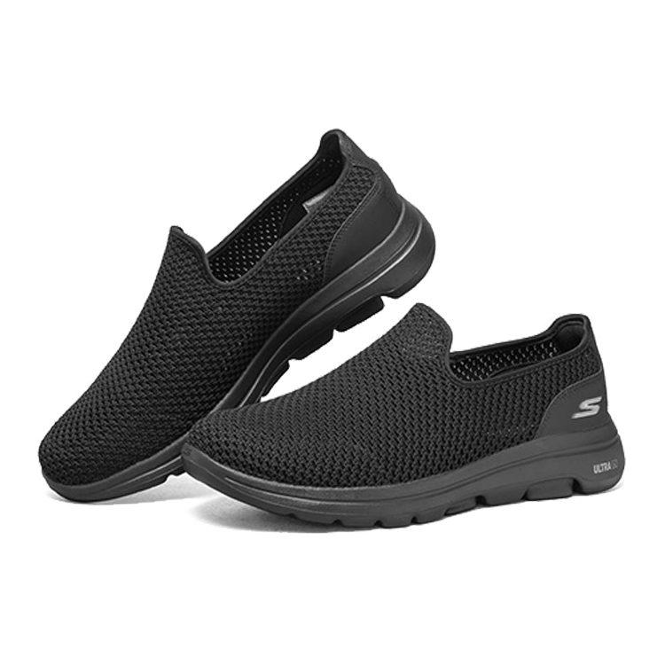 Skechers Go Walk 5 Fabric Cushioning Lightweight Cushioning Lightweight Low top Casual Shoes Men's All Black 661059-BBK